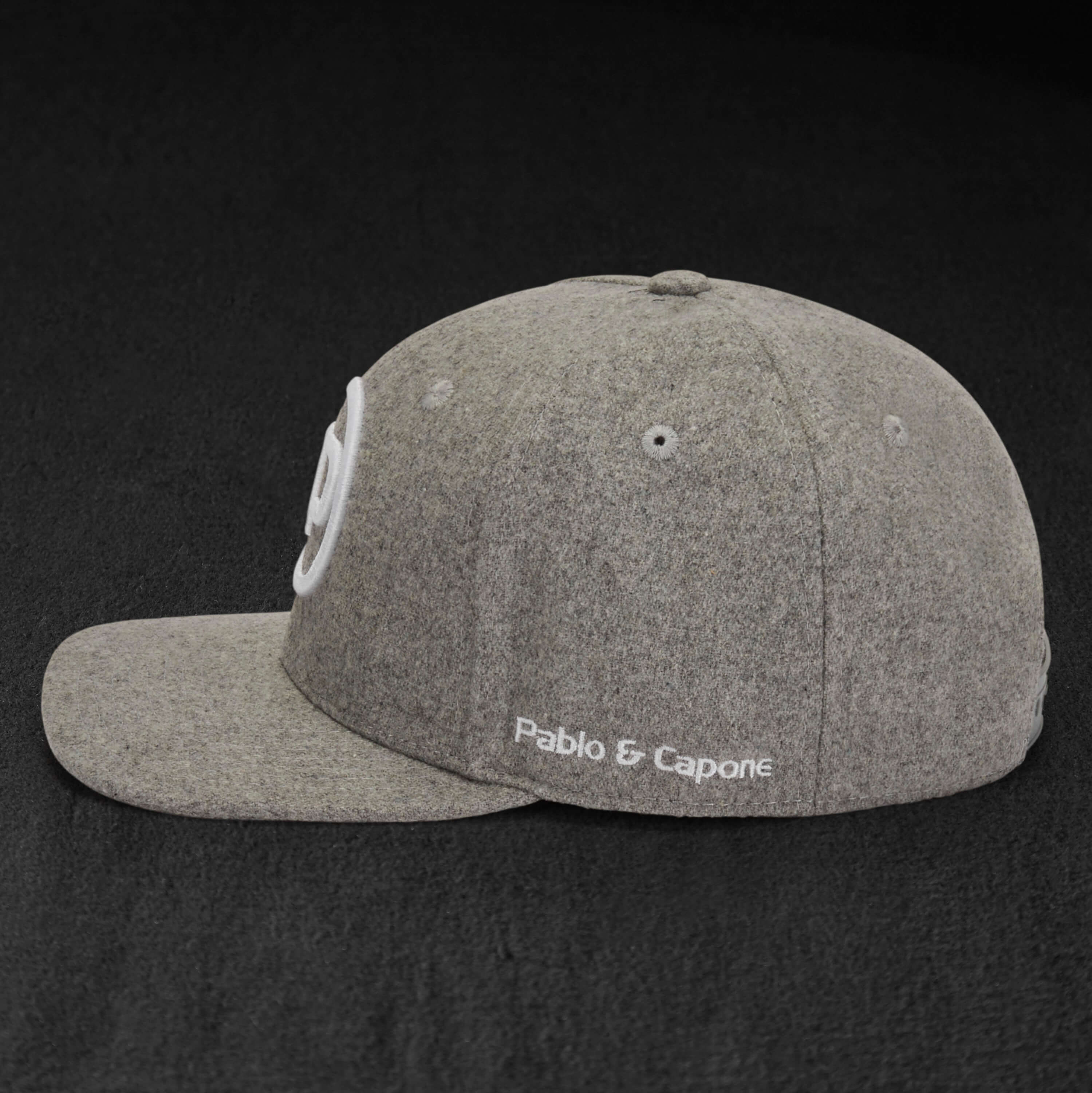 Snapback Cap - Granite & White Pablo & Capone Caps nudosz.myshopify.com