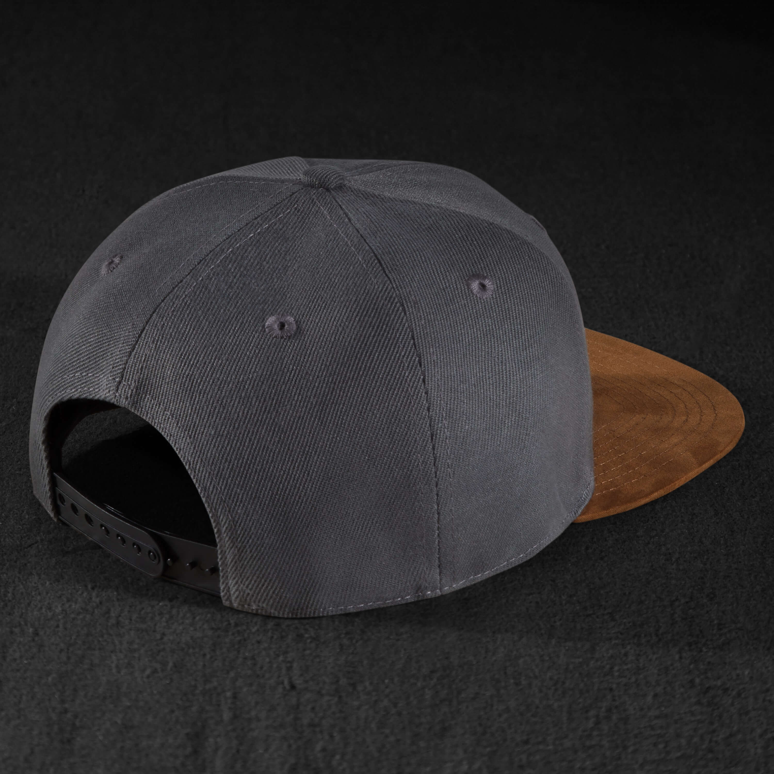 Snapback Cap - Anthracite & Suede