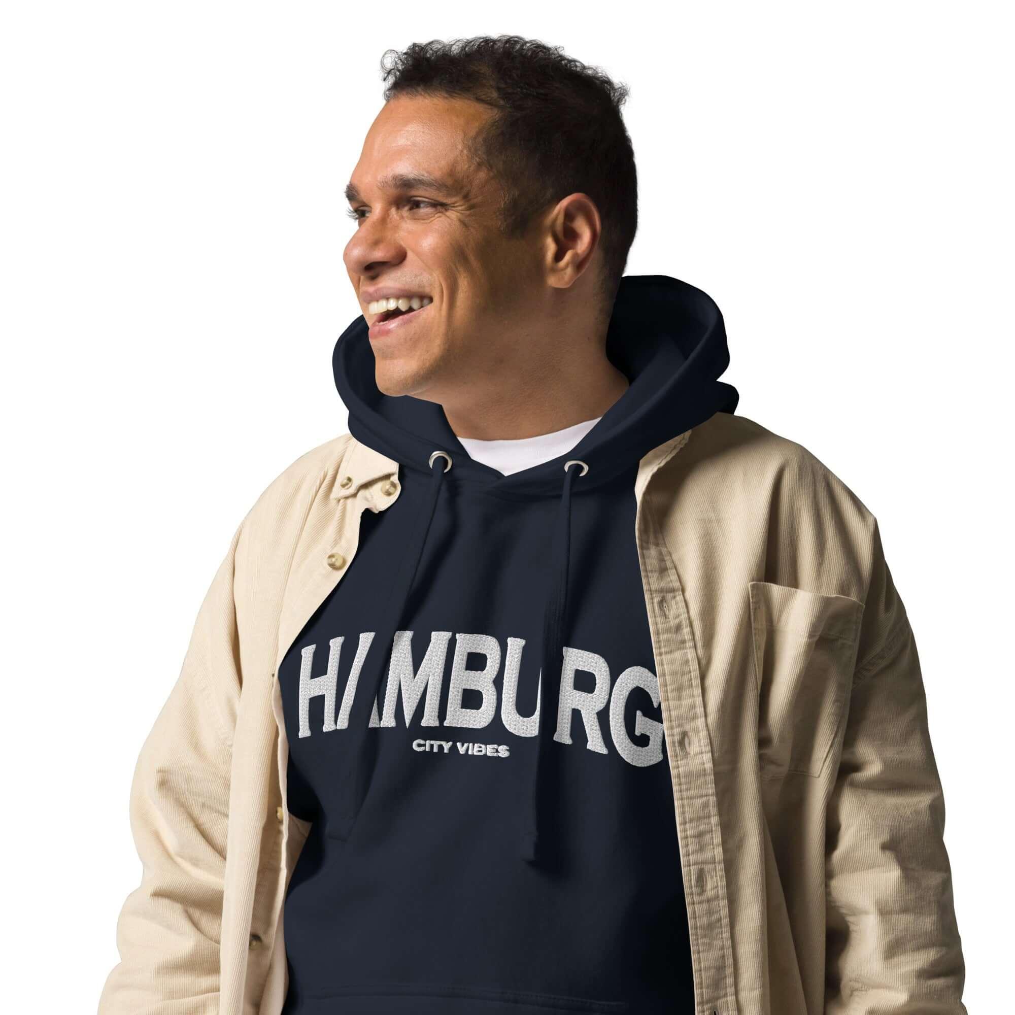 TOV Hoodie City | HAMBURG (Blau/Weiß) * Unisex