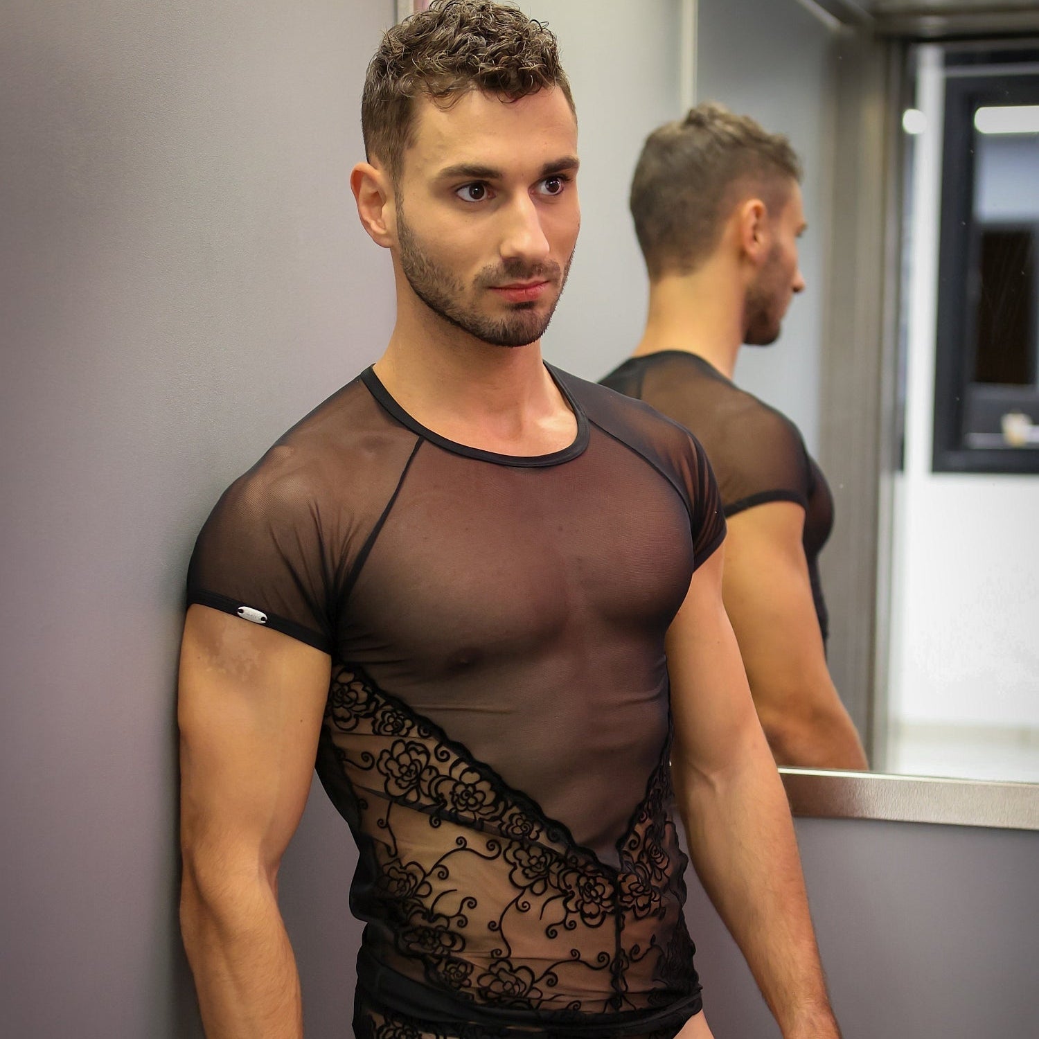 EROS VENEZIANI 7470 - Transparentes T-Shirt Spitze - noodosz