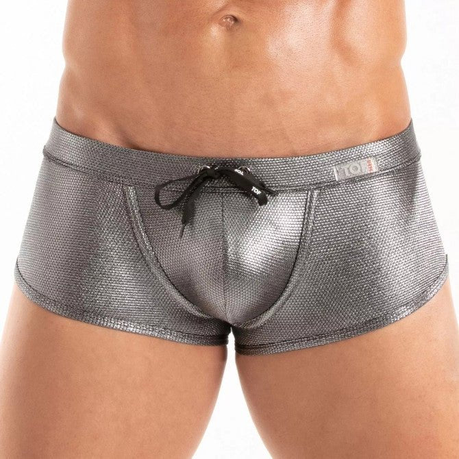 Metal Swim Trunk Silver - noodosz - TOF Paris -