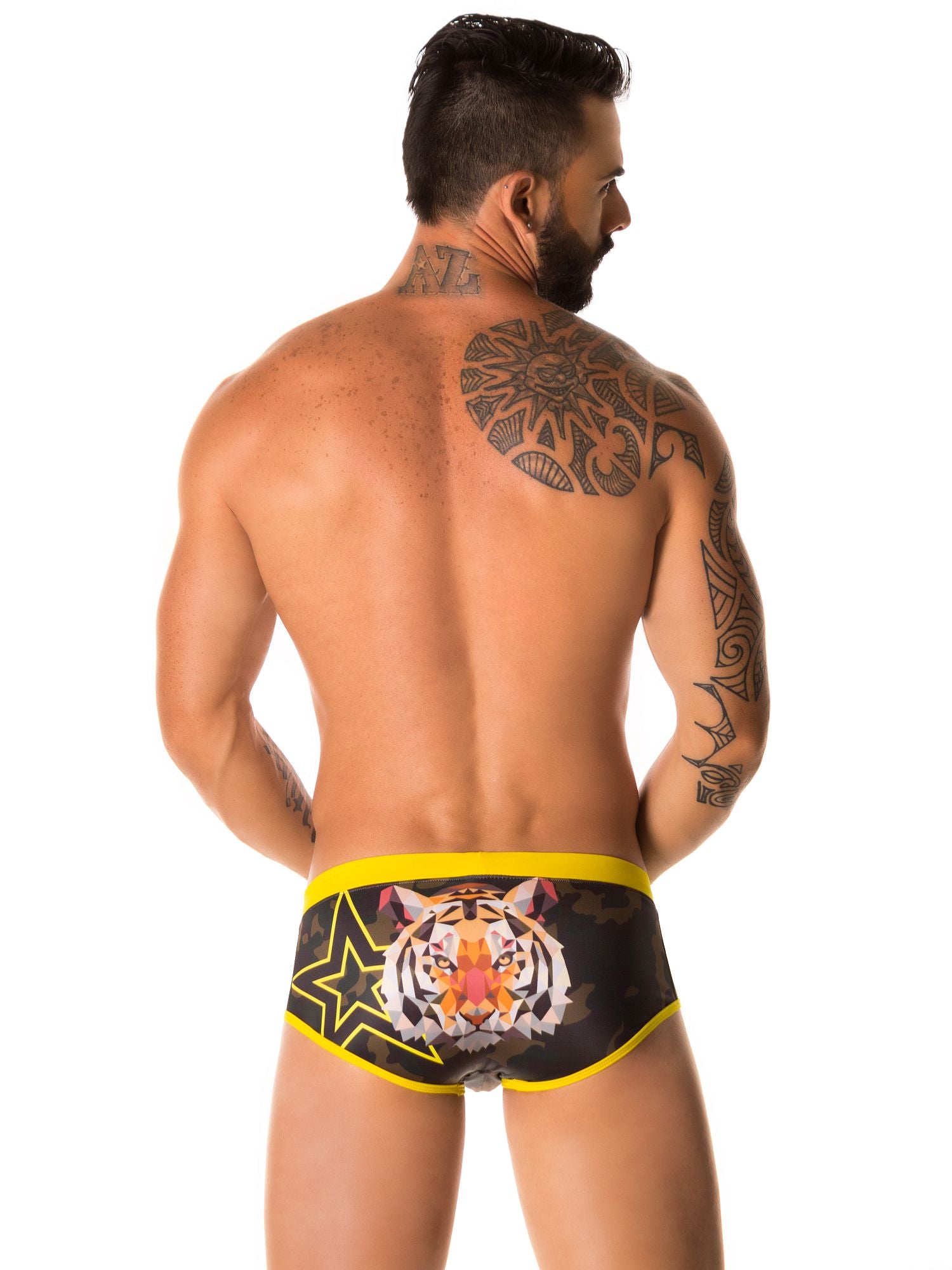 JOR 0205 TIGER Badehose, Badeslip bedruckt Animal-Print Jor Kleidung & Accessoires:Herrenmode:Bademode nudosz.myshopify.com
