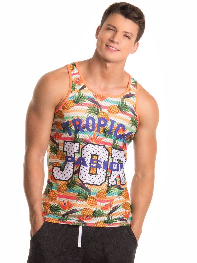JOR 0248 PINEAPPLE TANK - Top bedruckt Jor Kleidung & Accessoires:Herren:Herrenmode:Shirts & Hemden:T-Shirts nudosz.myshopify.com