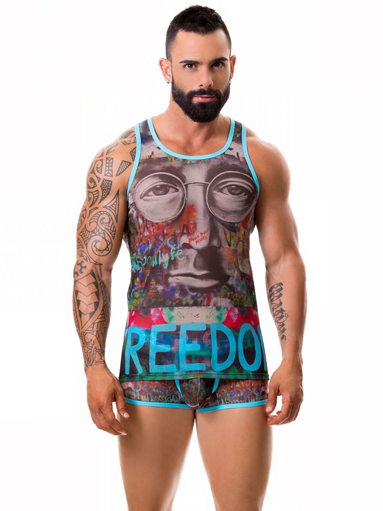 JOR 0323 FREEDOM TANK - Top bedruckt Jor Kleidung & Accessoires:Herren:Herrenmode:Shirts & Hemden:T-Shirts nudosz.myshopify.com