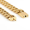 16mm Goldene Miami Curb Cuban Link Kette aus 316L-Edelstahl - Hip Hop Halskette