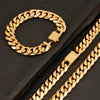 16mm Goldene Miami Curb Cuban Link Kette aus 316L-Edelstahl - Hip Hop Halskette