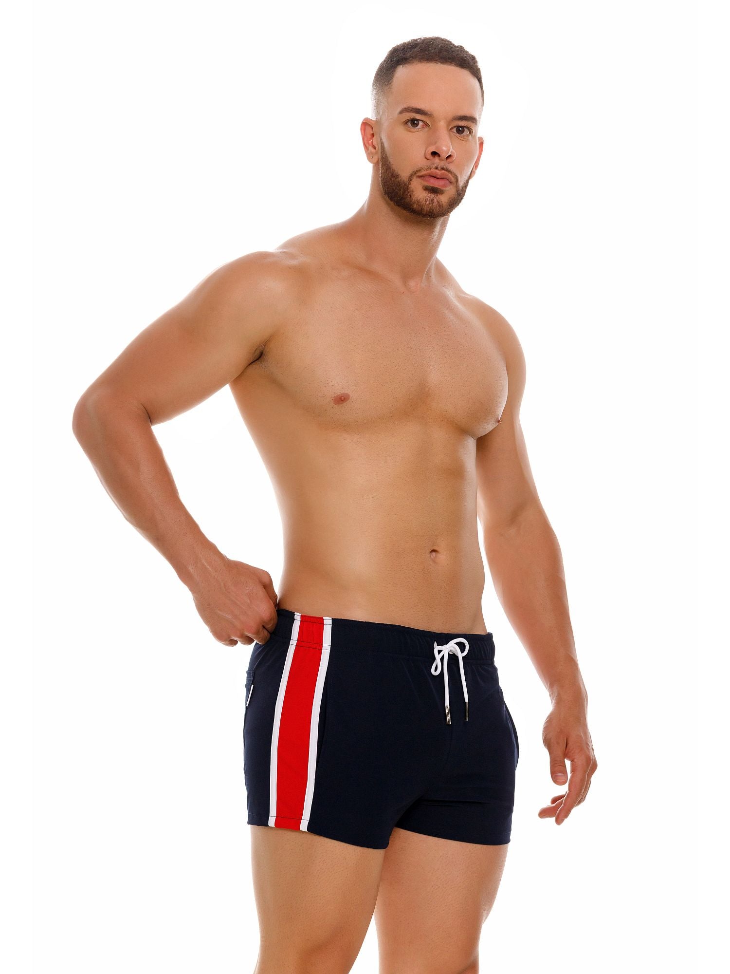 JOR 2115 CANNES Badeshorts Surfershorts bedruckt Streifen Jor Kleidung & Accessoires:Herren:Herrenmode:Bademode nudosz.myshopify.com