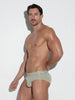 Model wearing CODE 22 CORE Microfibre Brief2151 in light green, showcasing its sleek design and comfortable fit. CODE 22 CORE Microfibre BRIEF 2151 -  Slip Code 22 Kleidung & Accessoires:Herren:Herrenmode:Unterwäsche nudosz.myshopify.com