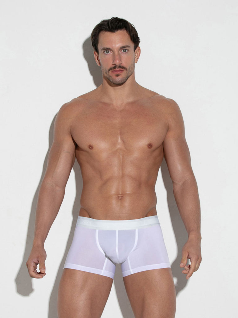 CODE 22 CORE Microfiber Boxer in white, showcasing a slim fit and comfortable design for everyday wear. CODE 22 CORE Microfiber Boxer - 2152 Boxershorts, Trunk Code 22 Kleidung & Accessoires:Herren:Herrenmode:Unterwäsche nudosz.myshopify.com