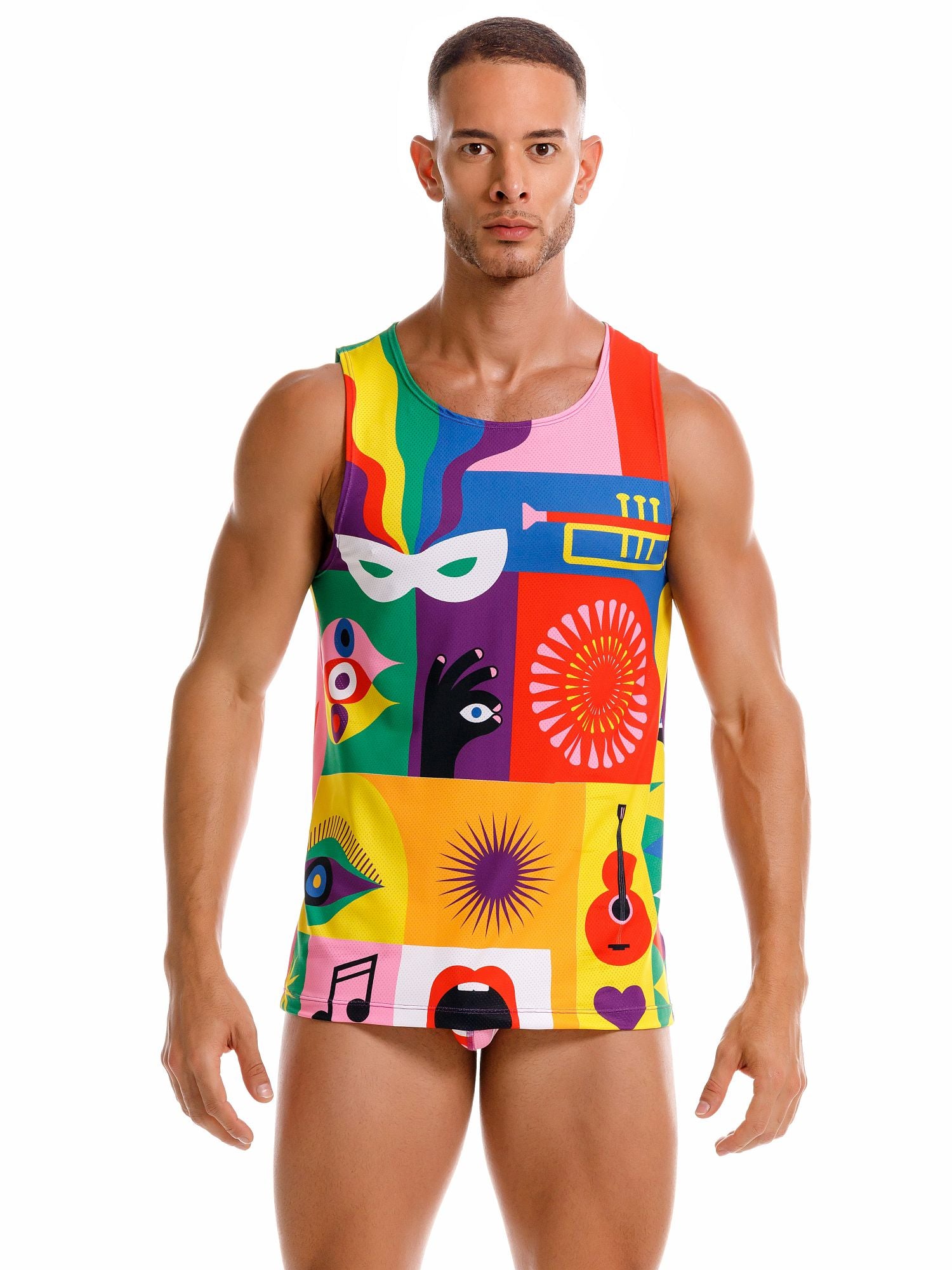 JOR 2174 CARNIVAL TANK - Top bedruckt Jor Kleidung & Accessoires:Herren:Herrenmode:Shirts & Hemden:T-Shirts nudosz.myshopify.com