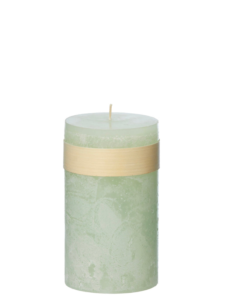 Blockkerze Timber 8x15cm, in mehreren Farben