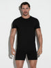 Black CODE 22 Essential Kurzarm T-Shirt 3336 in slim fit, model wearing stylish round neck design. CODE 22 Essential Kurzarm T-Shirt 3336 Code 22 Kleidung & Accessoires:Herren:Herrenmode:Shirts & Hemden:T-Shirts nudosz.myshopify.com