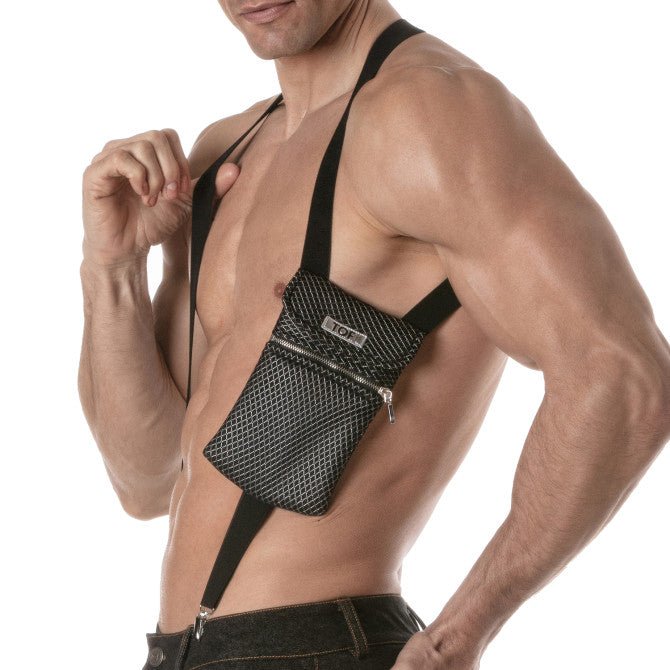 3D Elastic Pocket Harness Black Grey - noodosz - TOF Paris - 