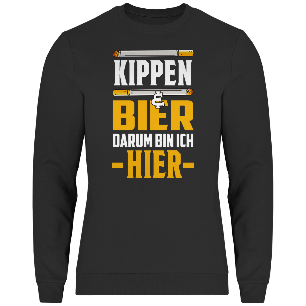 Herren Sweatshirt Kippen und Bier