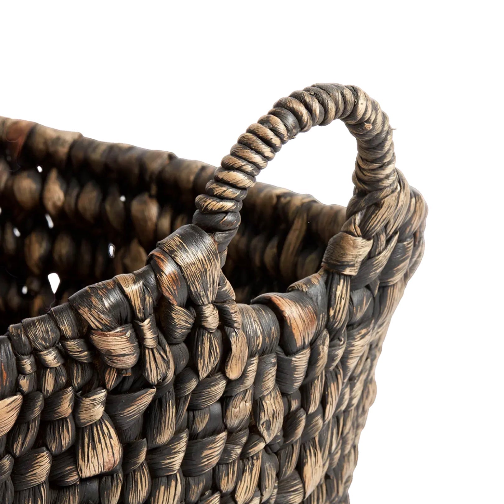 Flechtkorb Basha, schwarzbraun