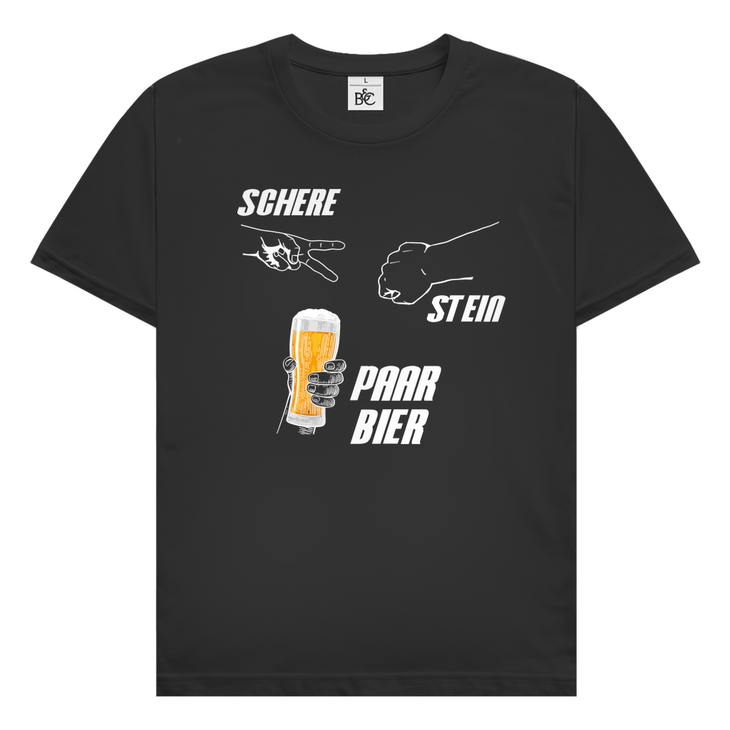 Herren T-Shirt Schere Stein