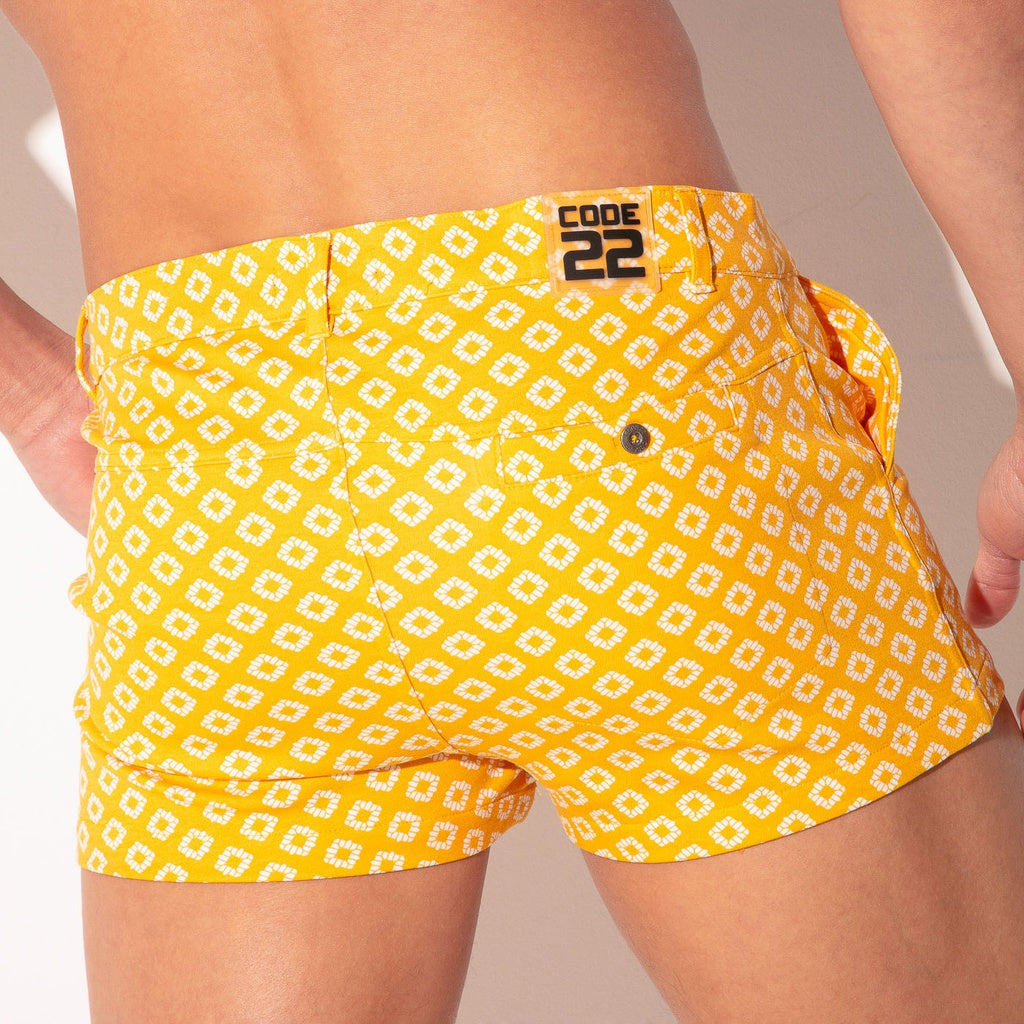 Code 22 FITTED STRETCH Chino Shorts 9746S, Mustard