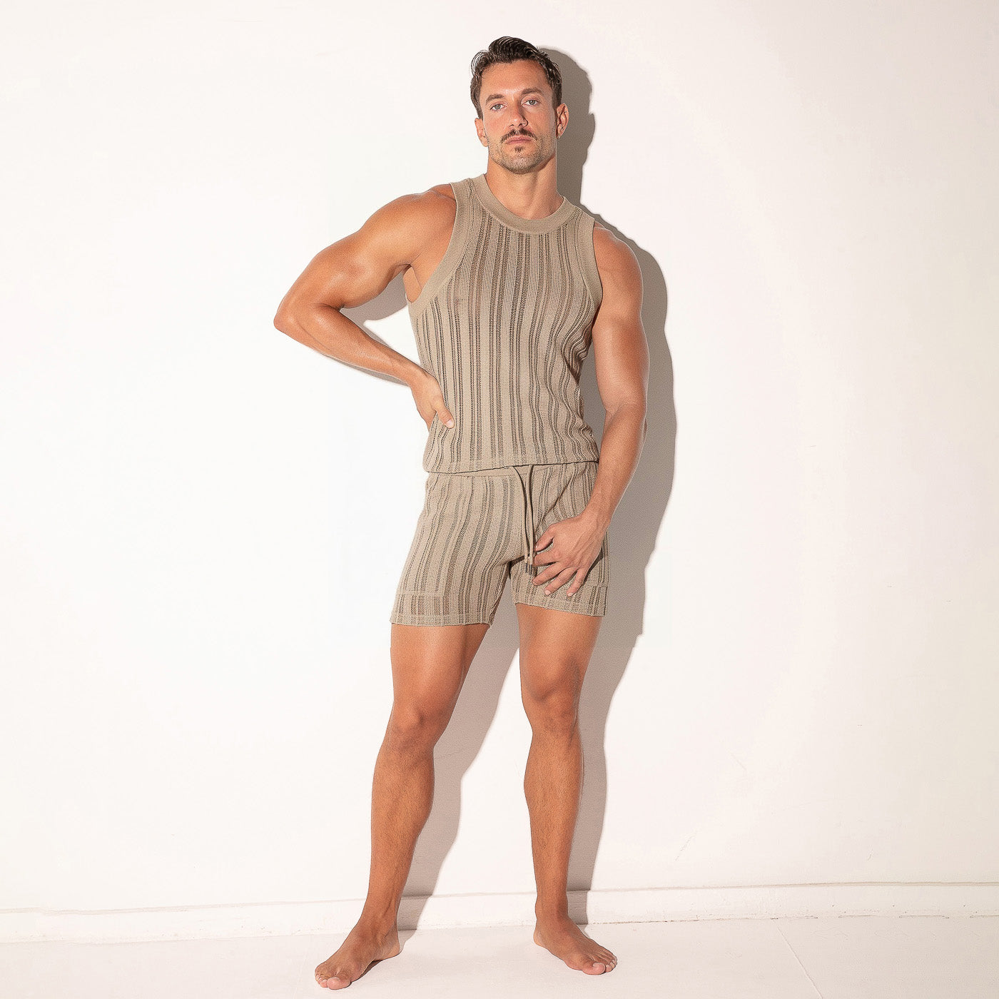 CODE 22 Openwork Jacquard  Tank Top - 9769