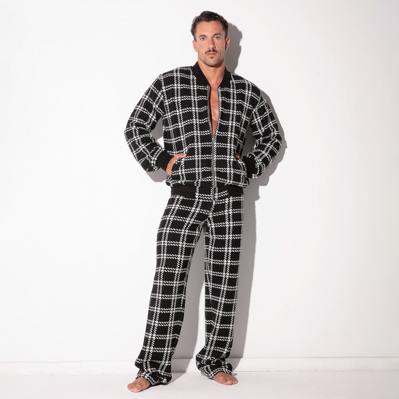 CODE 22 Cameron Plaid Bomber Jacket; 9790