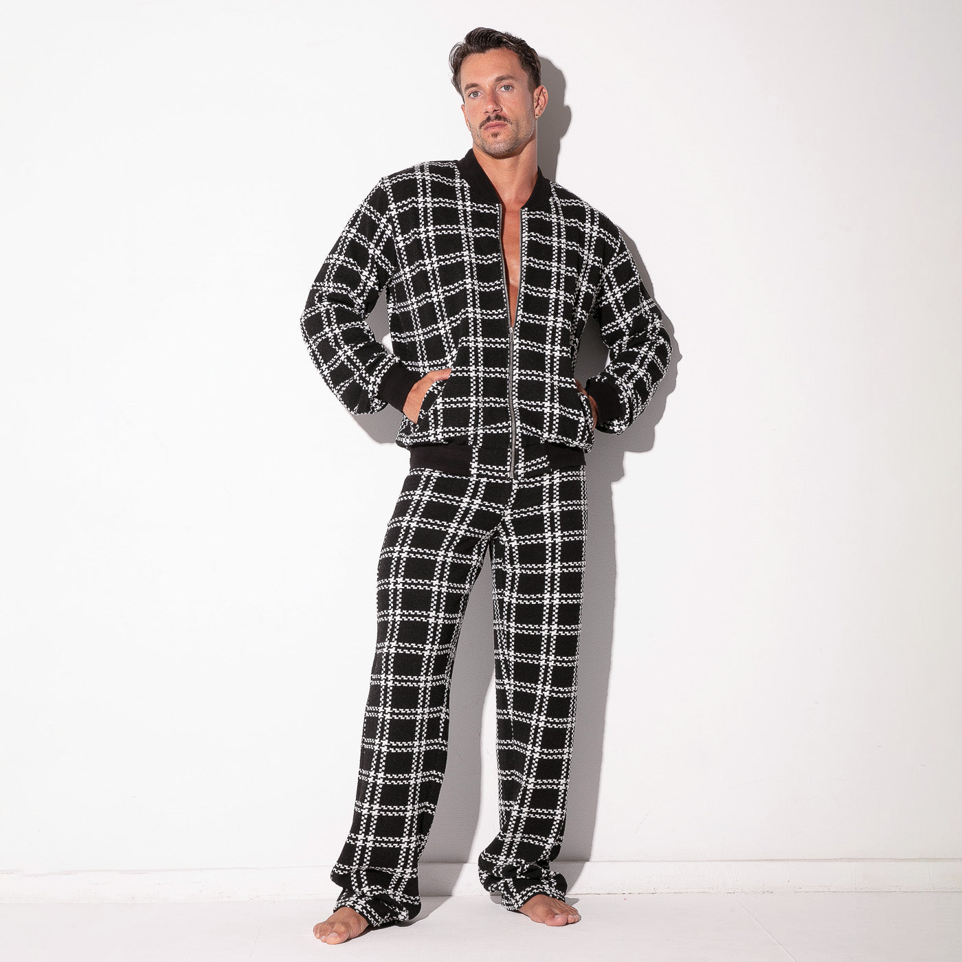 CODE 22 Cameron Plaid Bomber Jacket; 9790