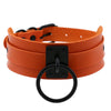 Leather Look Choker Collar