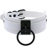 Leather Look Choker Collar