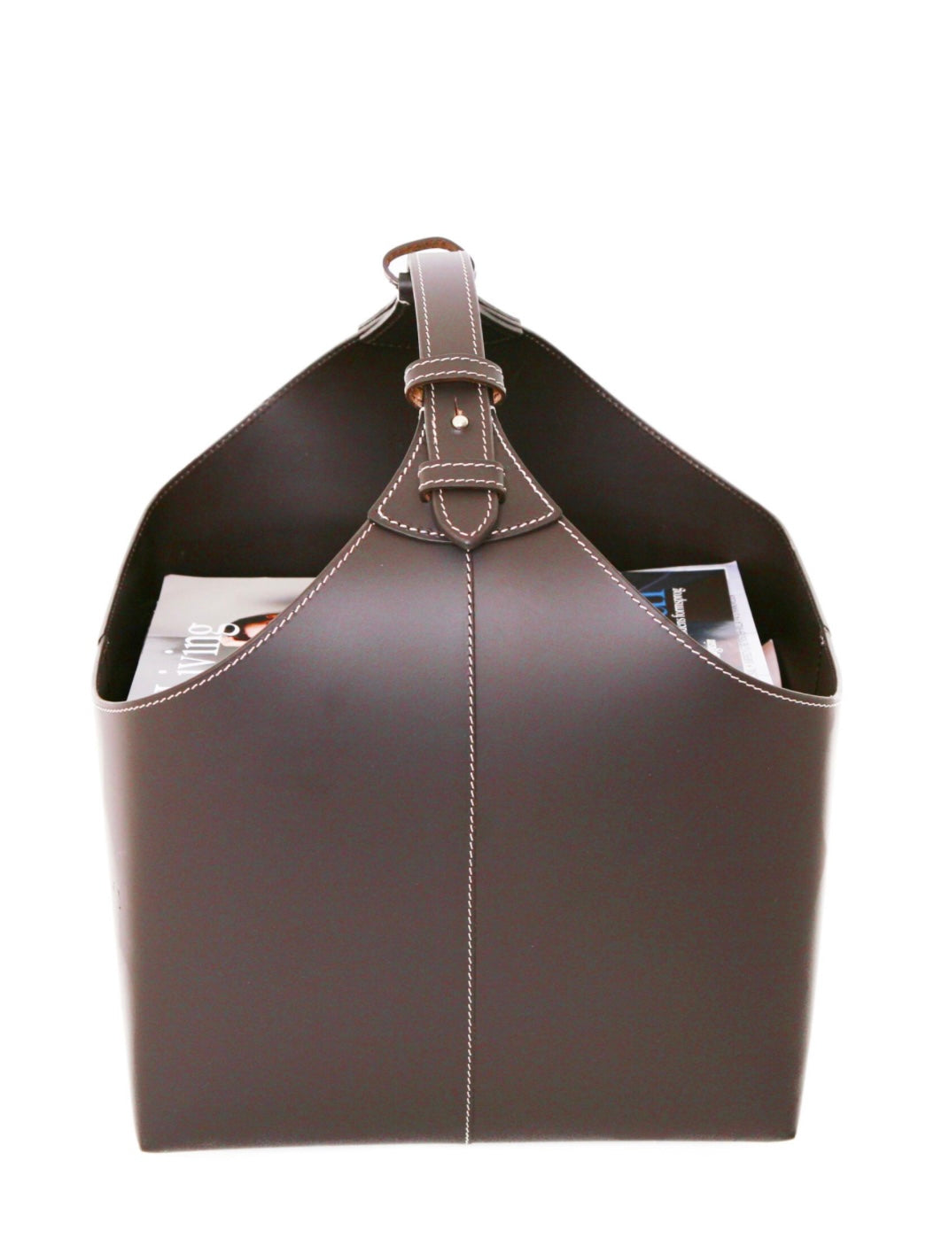 Zeitungskorb Square Leder, in 3 Farben