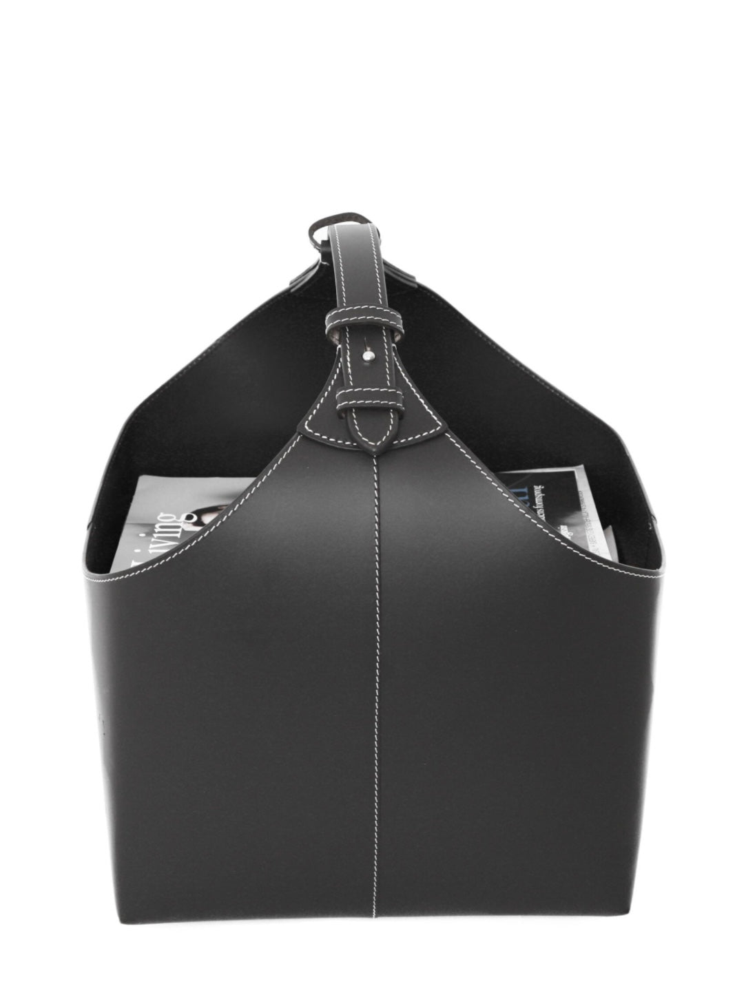 Zeitungskorb Square Leder, in 3 Farben