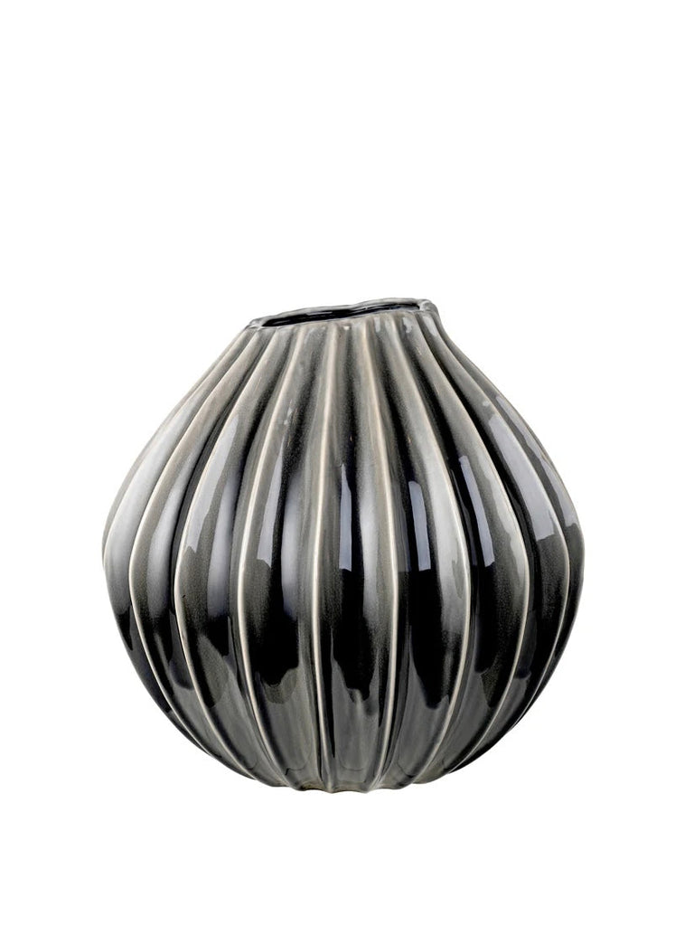 Vase Wide XL smoky grey