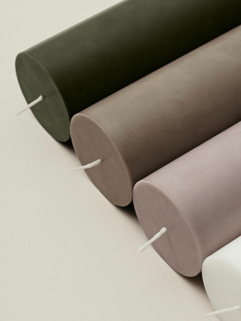 Stumpenkerze Eco Pillar H10cm, in 3 Farben