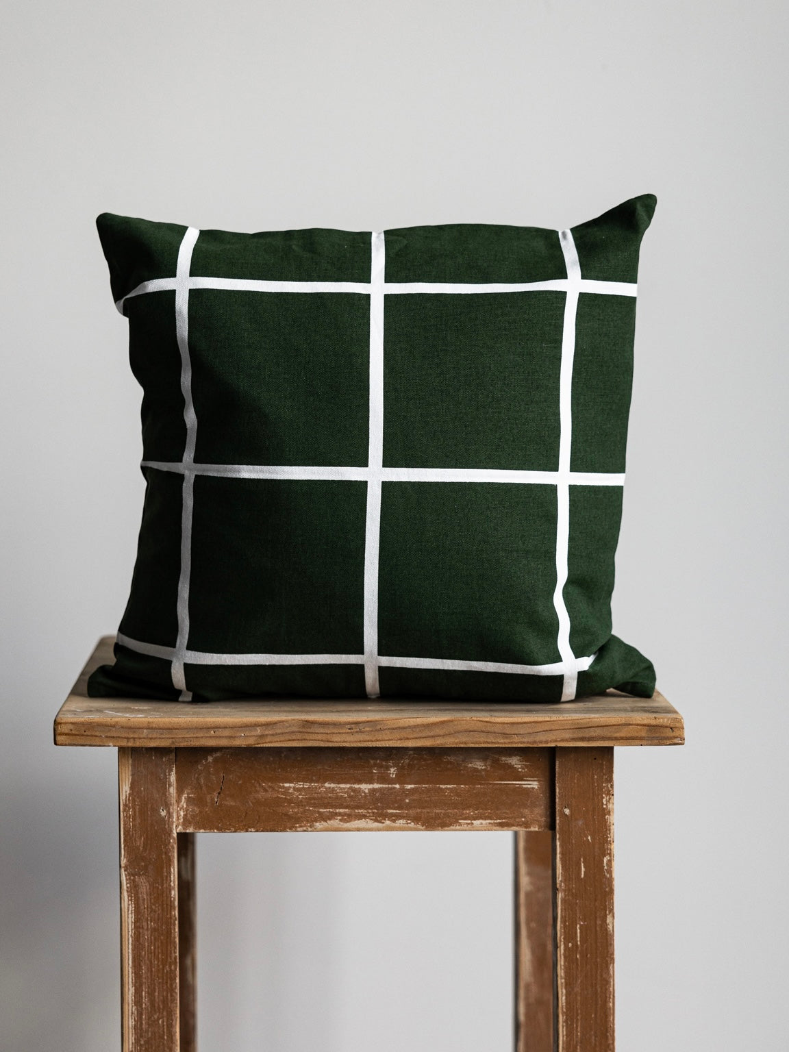 Dekokissen Mortorp grün/weiß kariert 50x50cm
