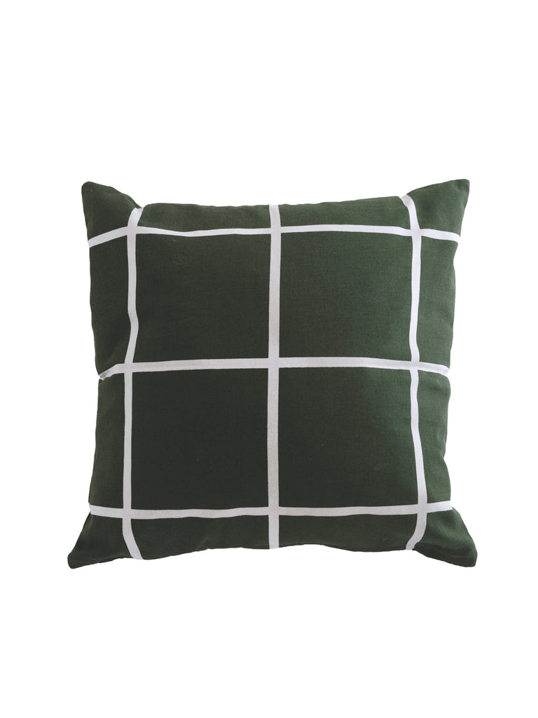 Dekokissen Mortorp grün/weiß kariert 50x50cm