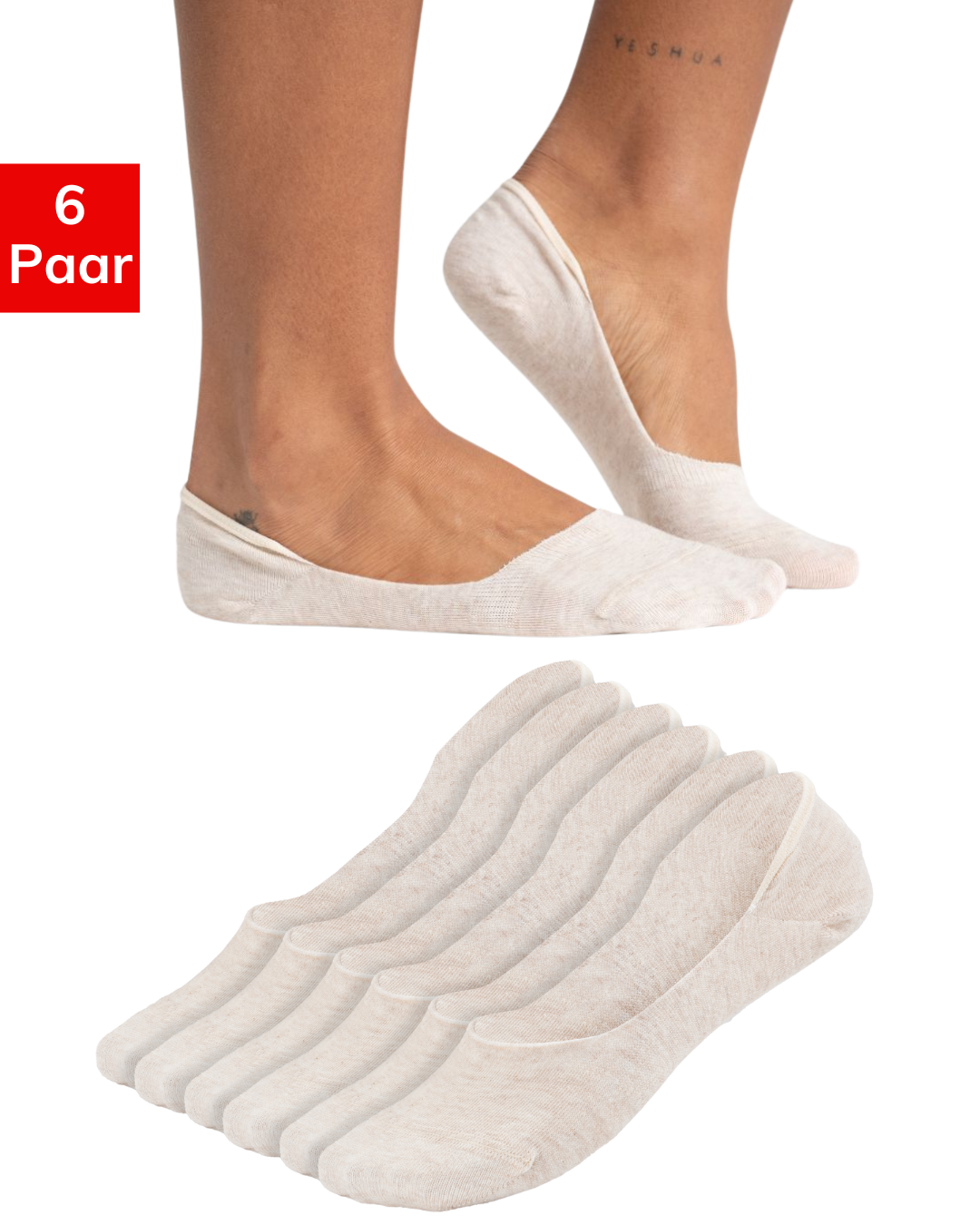 No Show Socken Füßlinge für Damen & Herren 6X Paar