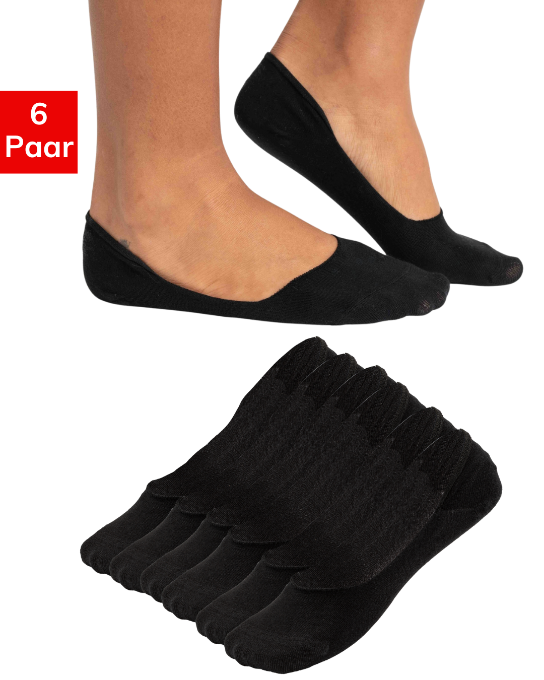 No Show Socken Füßlinge für Damen & Herren 6X Paar