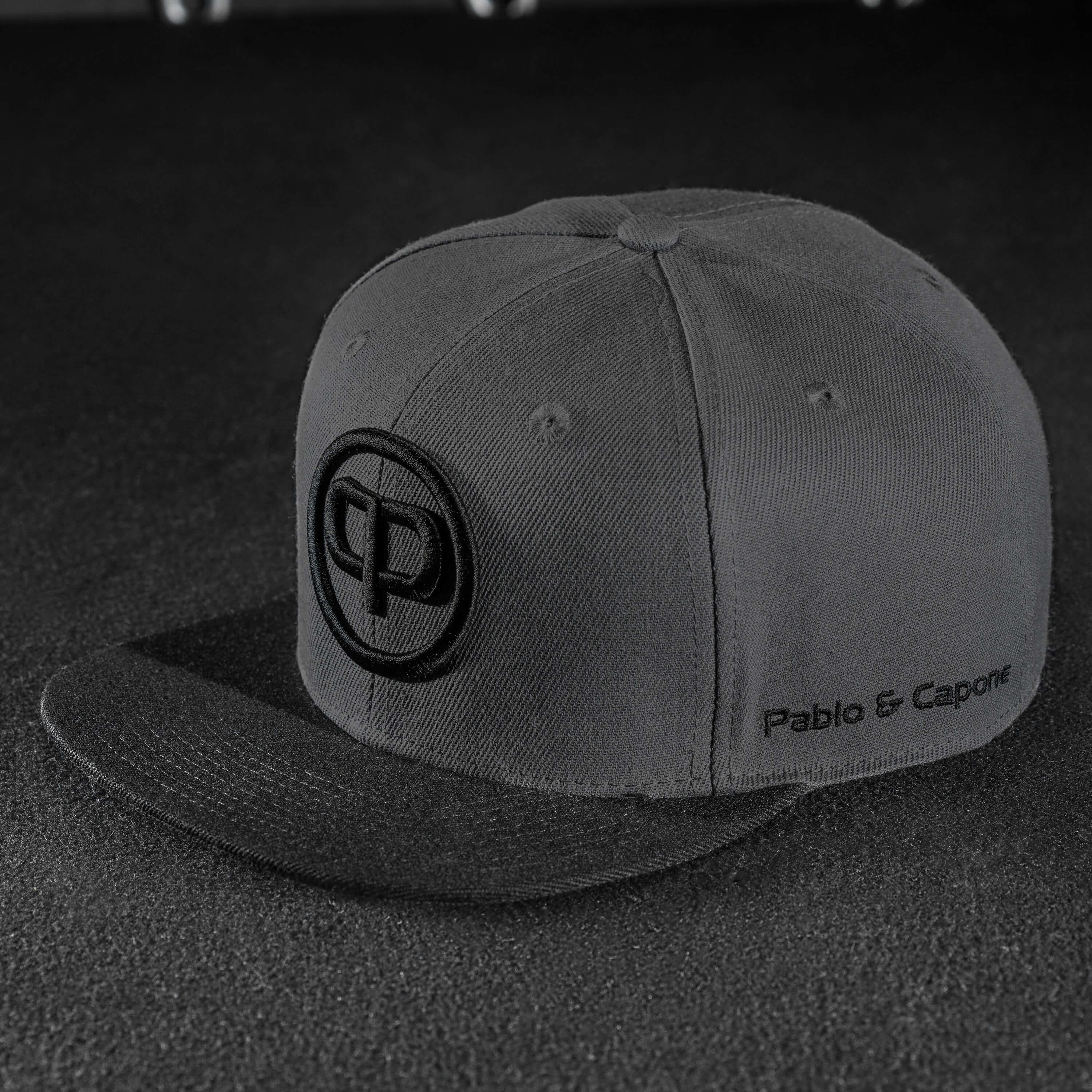 Snapback Cap - Anthracite on Black