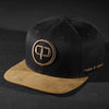 Snapback Cap - Black & Suede