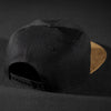 Snapback Cap - Black & Suede