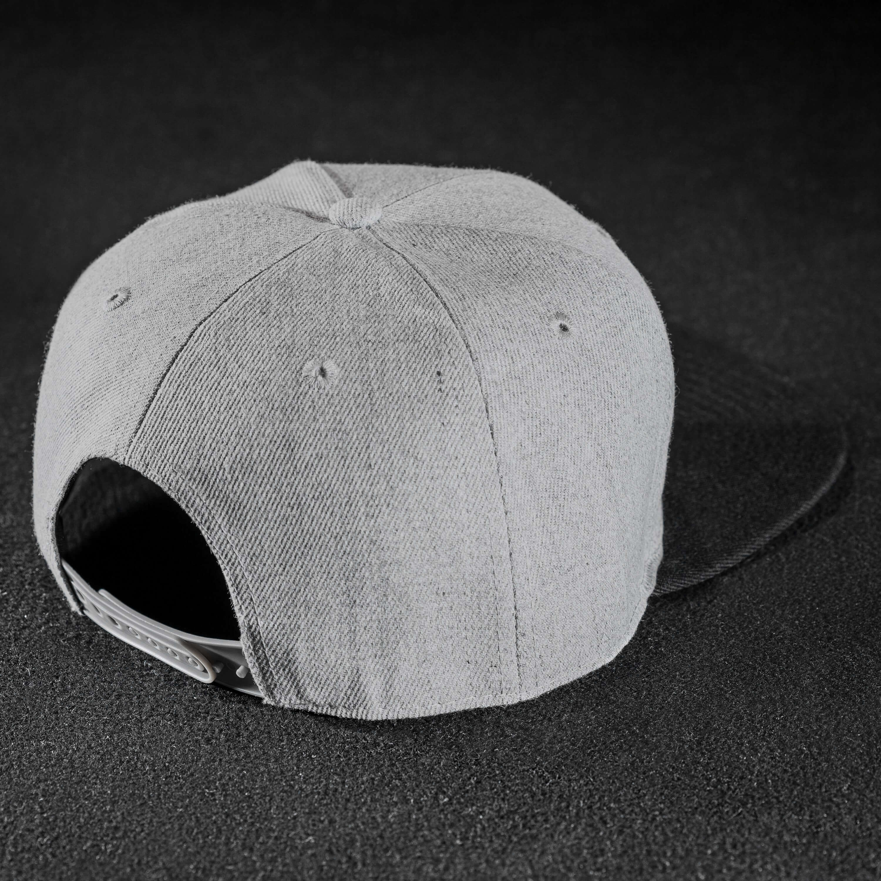 Snapback Cap - Grey on Black