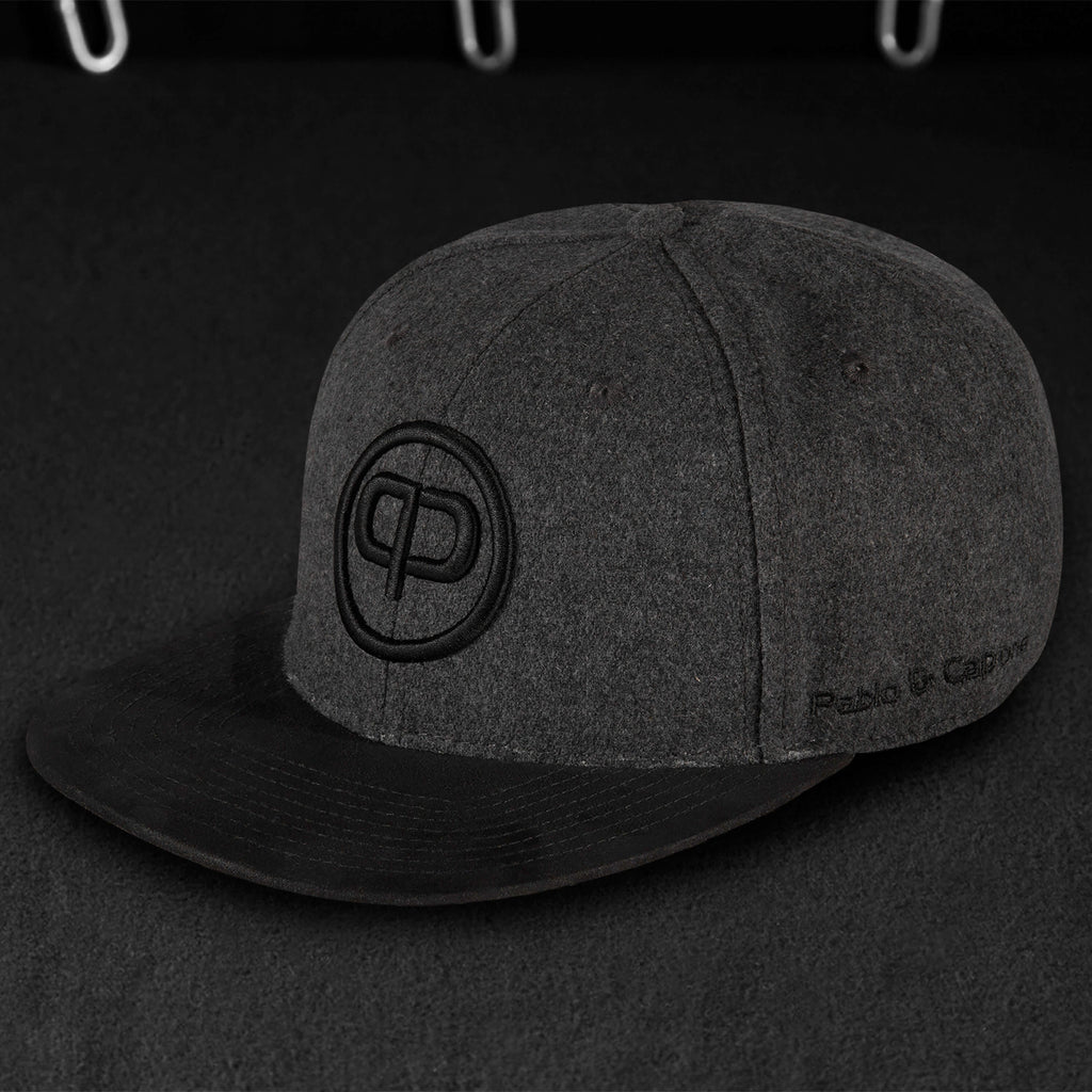 Snapback Cap - Stone & Black-Suede