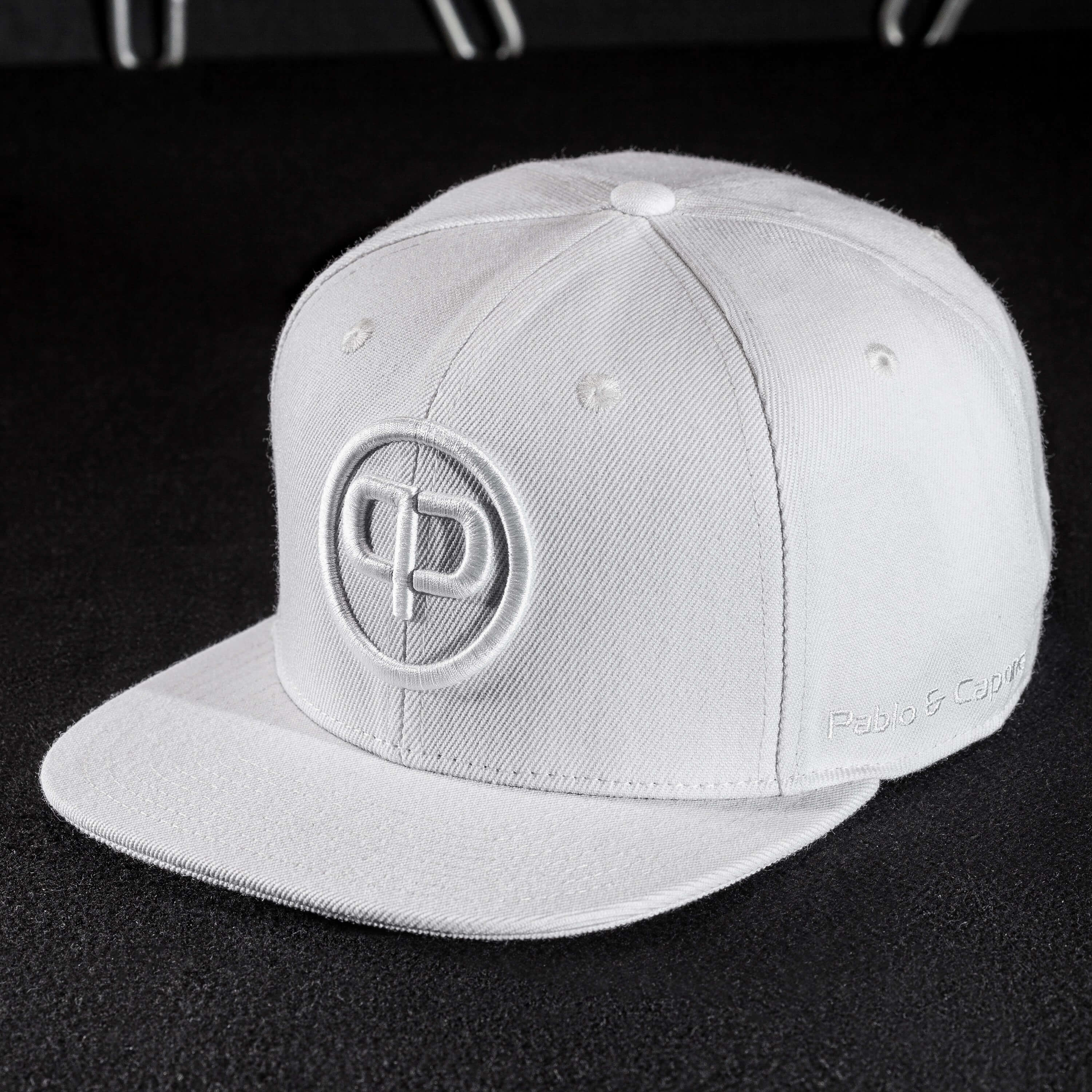 Snapback Cap - White & White