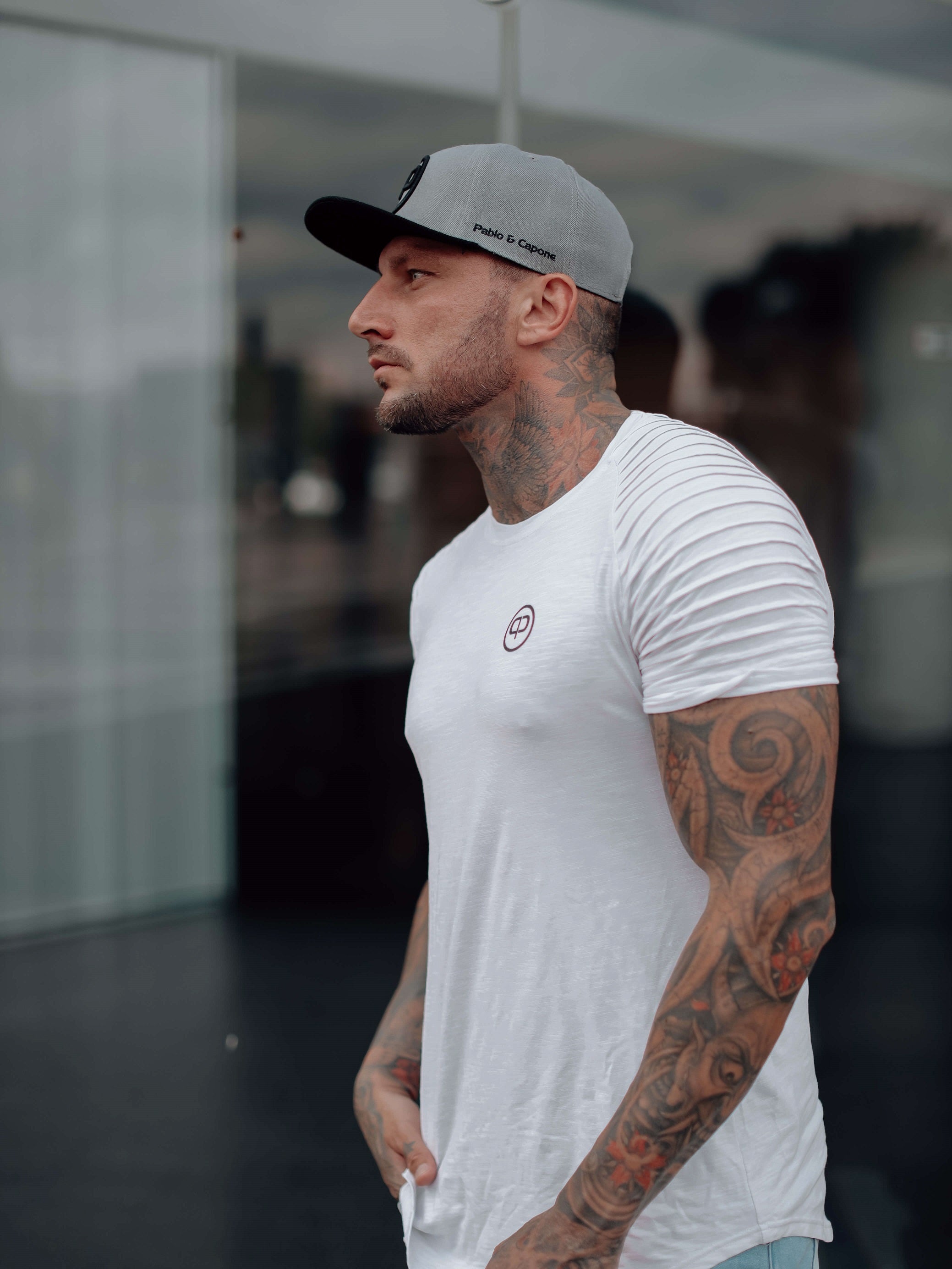 Snapback Cap - Anthracite on Black