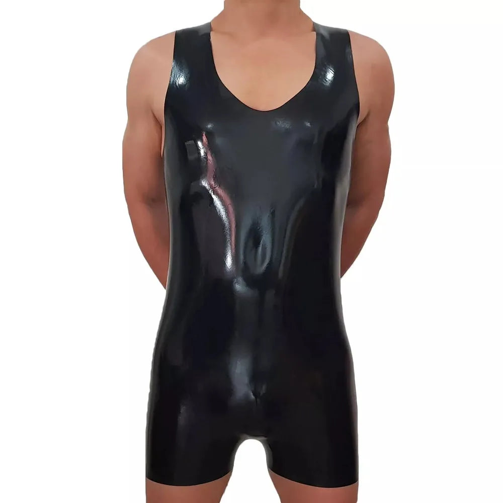 Herren Latex Weste aus Gummi – körpernahes Fetish Trikot
