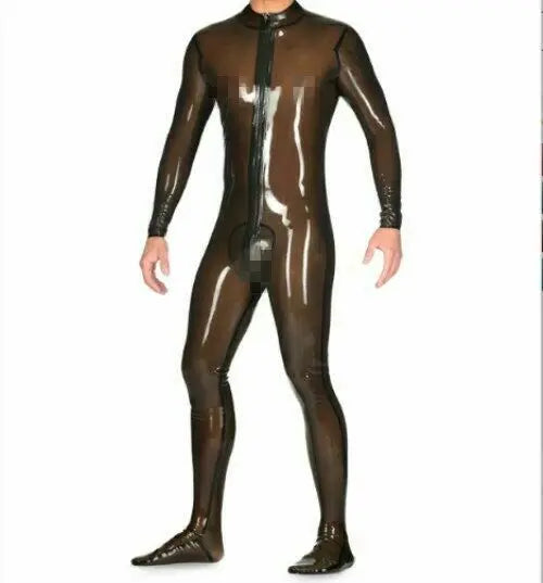 Latexanzug 100% Latex Gummi Wetlook Smokegrey 0.45mm