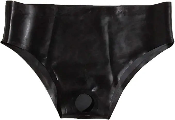 Herren Latex Shorts Briefs handgefertigt mit Öffnung – Gummi Unterwäsche