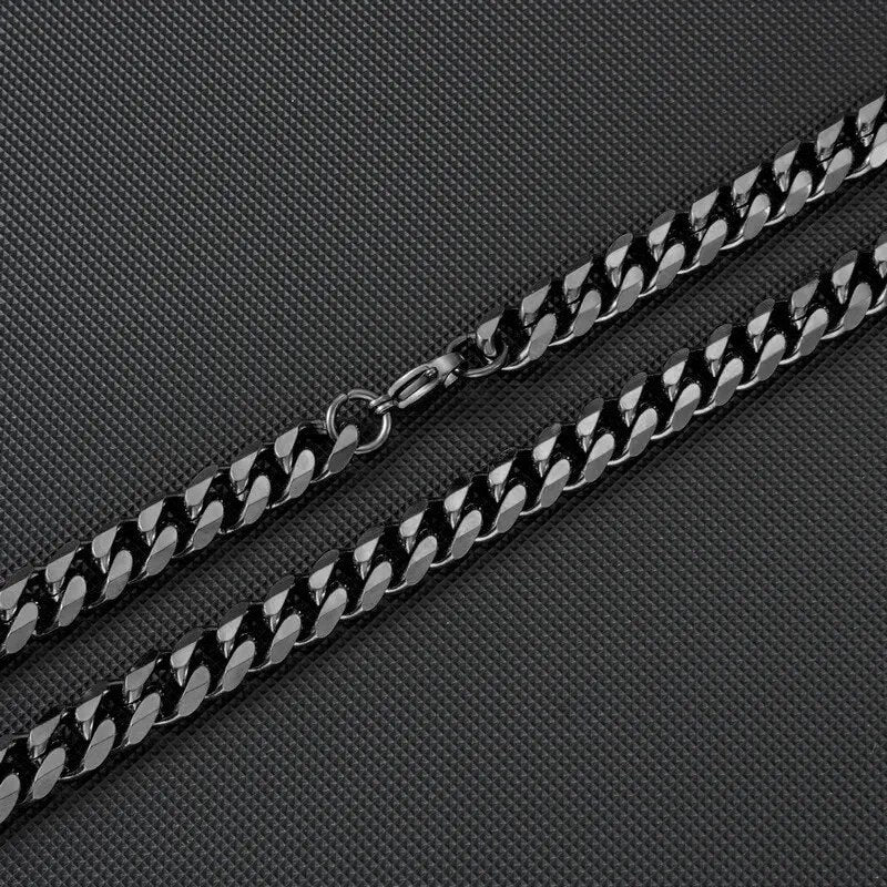 Kubanische Kette - Edelstahl Halskette im Hip-Hop-Stil