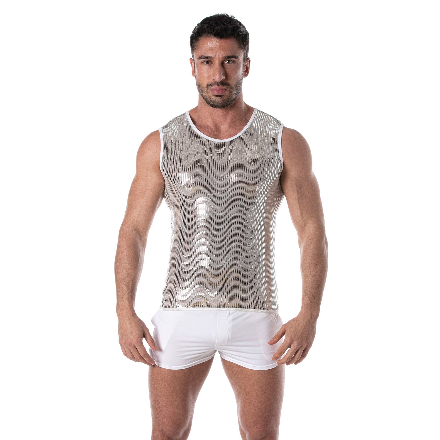Glitter Tank Top Silver