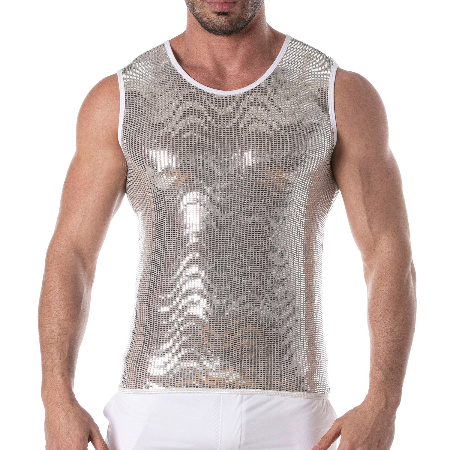 Glitter Tank Top Silver