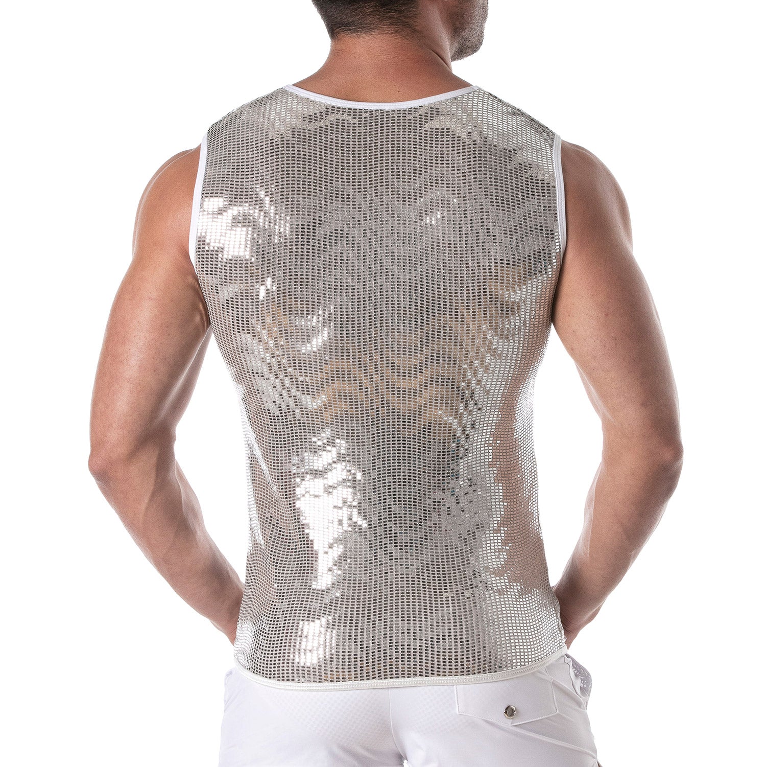Glitter Tank Top Silver