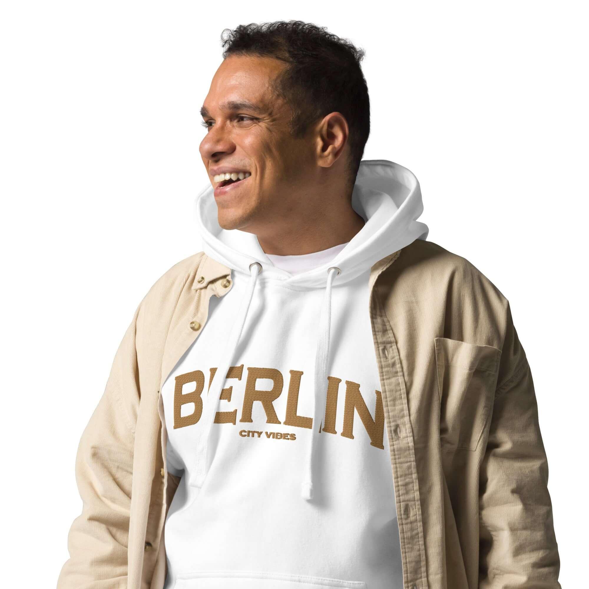 TOV Hoodie City | BERLIN (Weiß/Gold) * Unisex