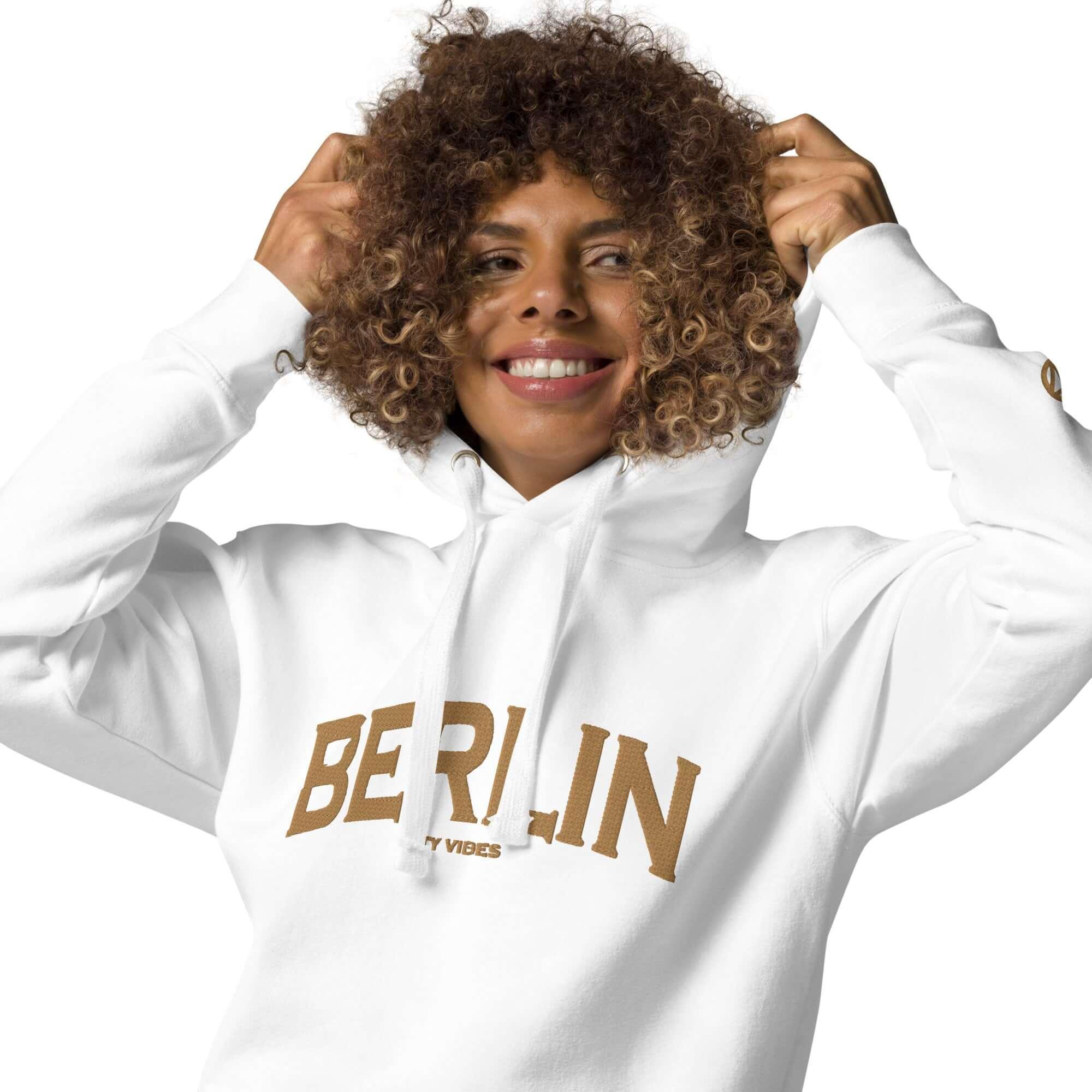 TOV Hoodie City | BERLIN (Weiß/Gold) * Unisex